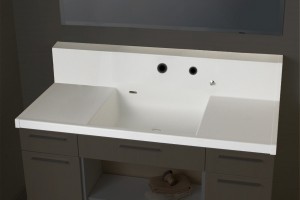 洗面台カウンター VA202-DH Wフリー 壁付シングルシャワー ホワイト
