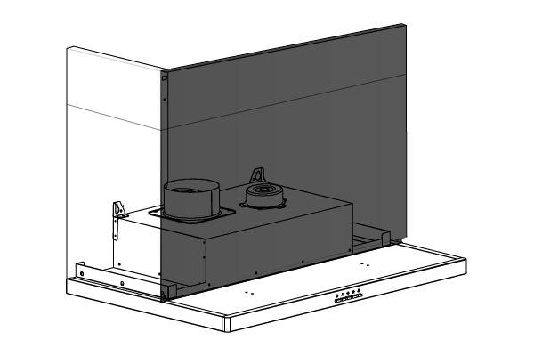 【アウトレット】PSH用 スライド前幕板 幅750 x 高500-700mm ブラック
